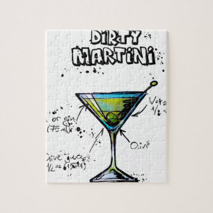 Schmutziges Martini-Cocktail-Rezept Puzzle