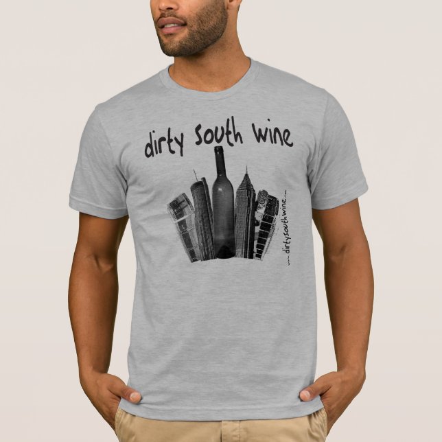 Schmutziges Südwein-Logo (mit Crunk hinterem Text) T-Shirt (Vorderseite)