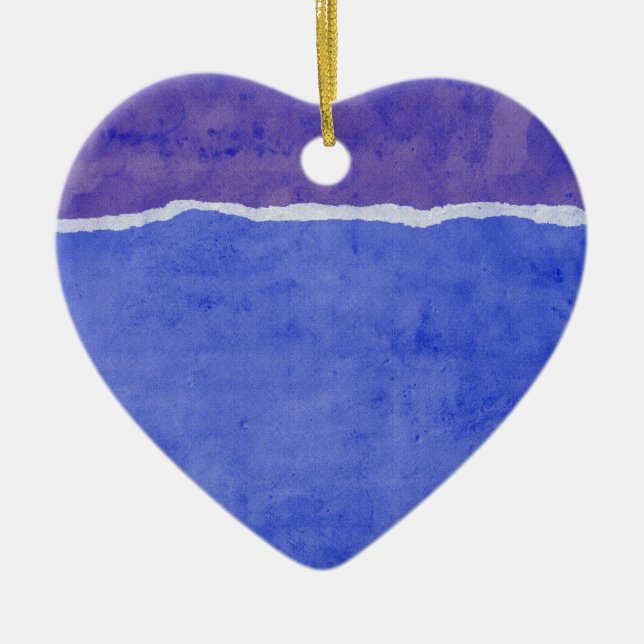 Schmutziges zerrissenes Papier Keramikornament (Vorne)