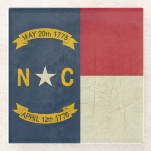 Schmutzillustration des North Carolina Glasuntersetzer