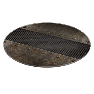 Schmutzmetallhintergrund Schneidebrett