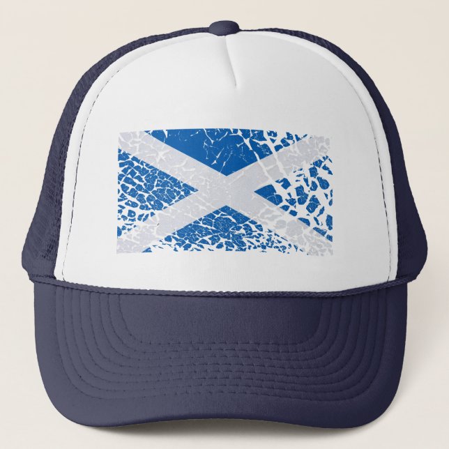 Schmutzscottish-Flagge Truckerkappe (Vorderseite)