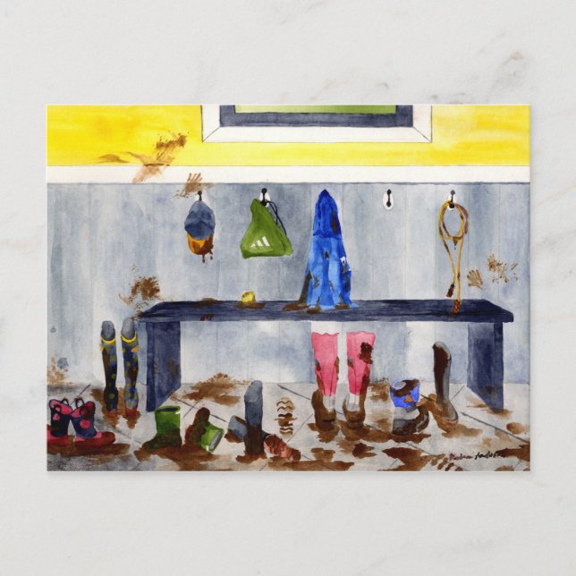 Schmutzstiefel Postkarte (Vorderseite)