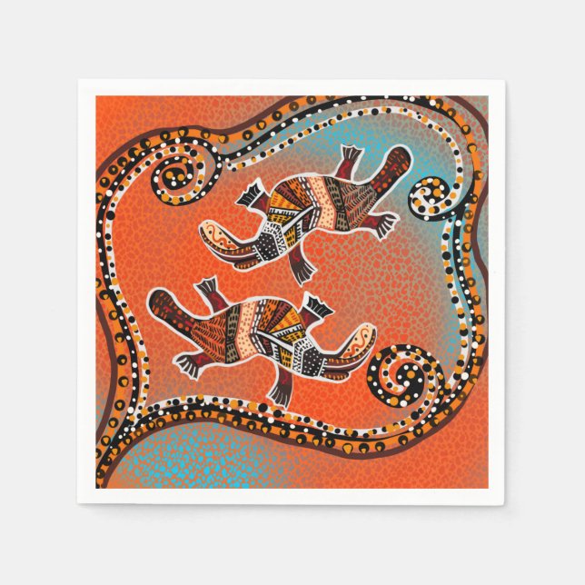 SCHNABELTIER KUNST       SERVIETTE (Vorderseite)
