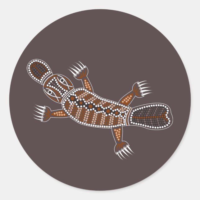 Schnabeltier oder Platypus Runder Aufkleber (Vorderseite)