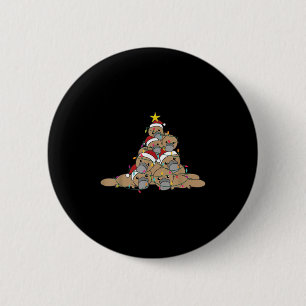 Schnabeltier-Weihnachtsbaum Lustige Weihnachts-Tie Button