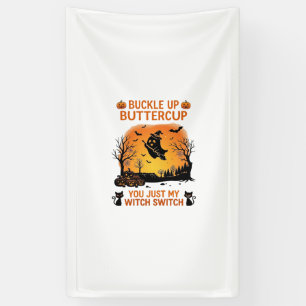 Schnall an Buttercup Halloween Geist Hexenhut Bese Banner