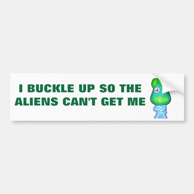 Schnallen Sie sich auf, verprügeln Sie nicht! Autoaufkleber (Vorne)