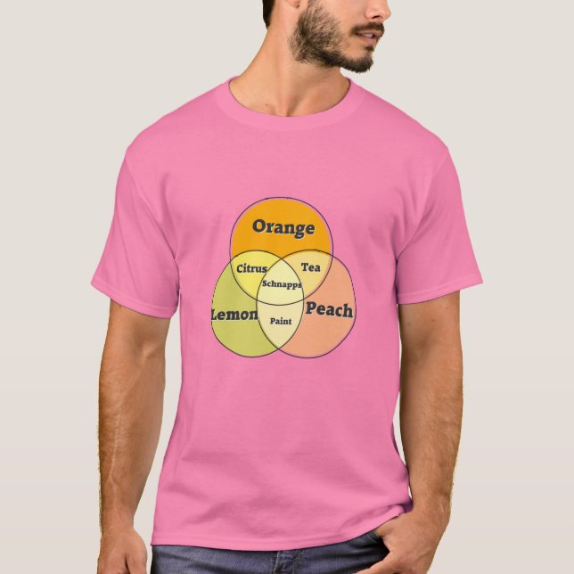 Schnapps Orange Lemon Peach vene Diagramm T-Shirt (Vorderseite)