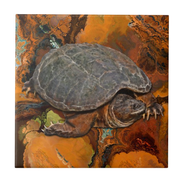 Schnappschuss Terrapin-lover Geschenk Fliese (Vorderseite)