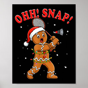 Schnappschuss Weihnachten Santa Lebkuchen spielt B Poster