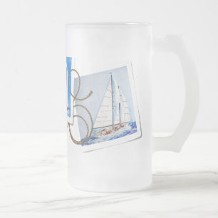 Schnappschüsse segeln mattglas bierglas