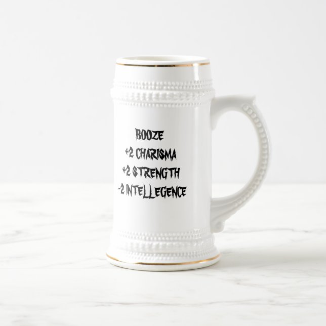 SCHNÄPSE+CHARISMA 2+2 STRENGTH-2 INTELLEGENCE BIERGLAS (Rechts)