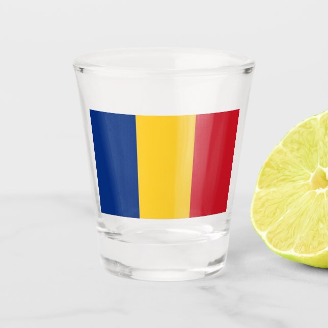 Schnapsglas Belgien (Vorderseite)