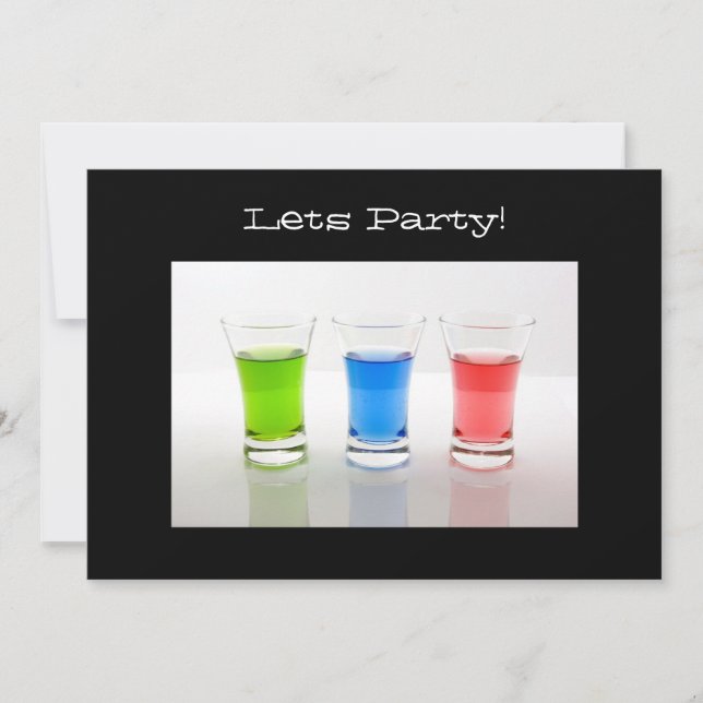 Schnapsglas-Party-Einladung Einladung (Vorderseite)