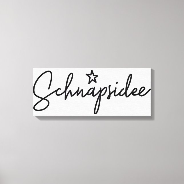Schnapsidee, deutsches Wort, Booze Idee, Deutsch Leinwanddruck (Vorderseite)