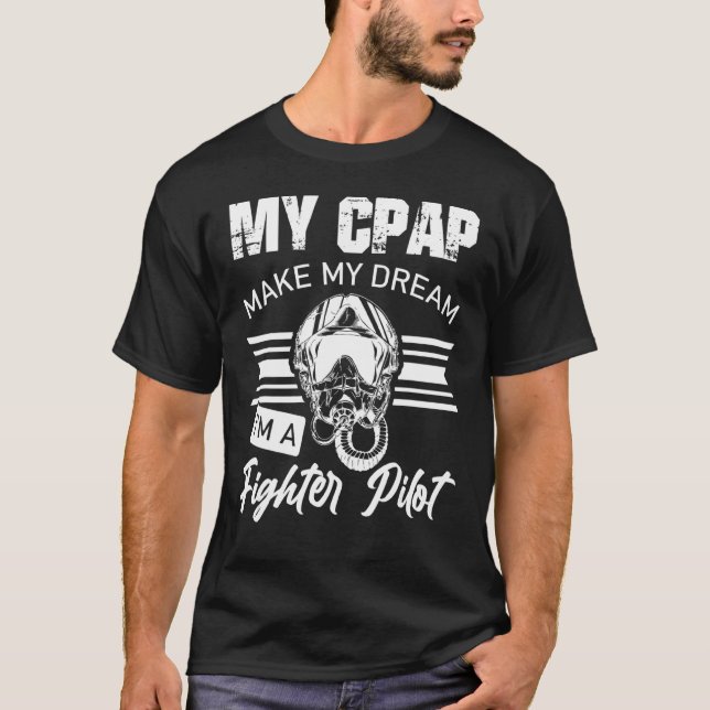 Schnarchen als Fighter Pilot Mask Aviation T-Shirt (Vorderseite)