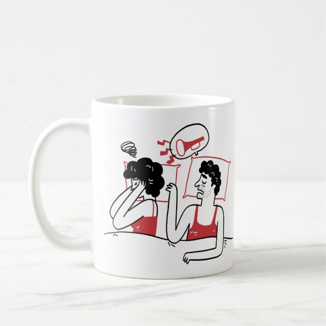 Schnarchen Loud Cheeky Romantic Funny Kaffeetasse (Links)