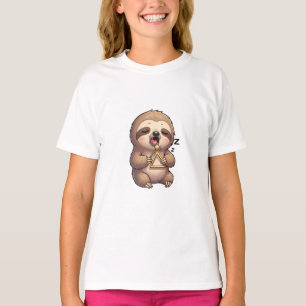 Schnarchender schlafender Faultier-Dreieck-Kinder T-Shirt