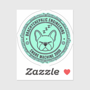 Schnarchmaschine 3000 Französische Bulldogge Tech  Aufkleber