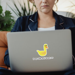 Schnatterente mit frechem süßem Sarkasmus Humor Aufkleber