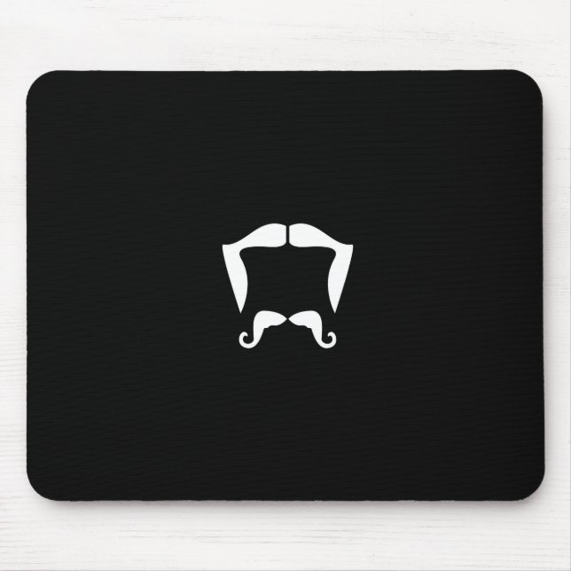 Schnauzbart-Mauspad Mousepad (Vorne)
