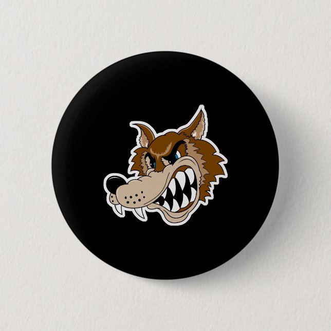 Schnauze Wolfsgesicht Button (Vorderseite)