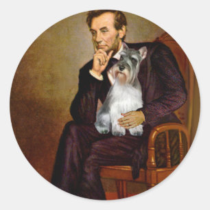 Schnauzer 11N - Lincoln Runder Aufkleber