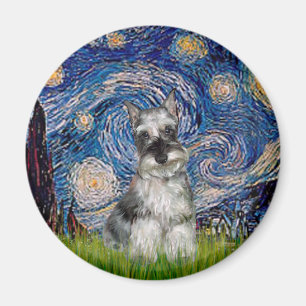 Schnauzer 1 - Sternennacht Magnet