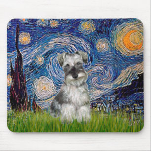 Schnauzer 1N - Starry Night Mousepad