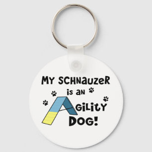 Schnauzer-Agility-Hund Schlüsselanhänger