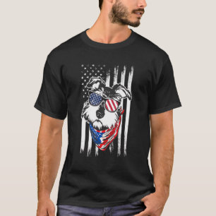 Schnauzer American Flag Patriotic Schnauzer Dog 4t T-Shirt