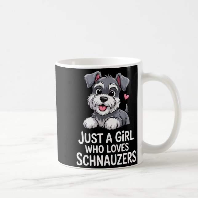 Schnauzer Art For Women Girls Kids Mini Schnauzer  Kaffeetasse (Rechts)