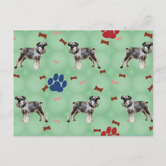 Schnauzer Art Postkarte (Vorderseite)