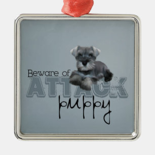 Schnauzer Attack Ornament