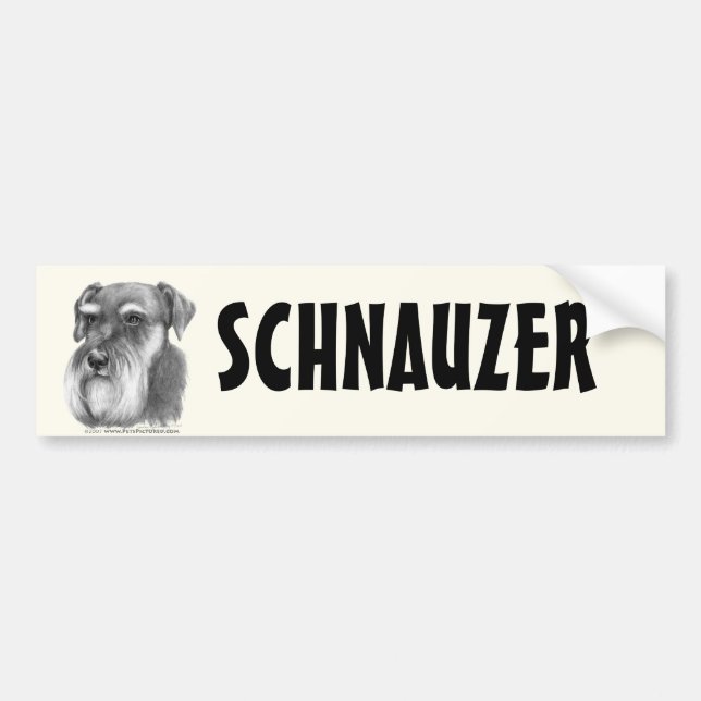 Schnauzer Autoaufkleber (Vorne)
