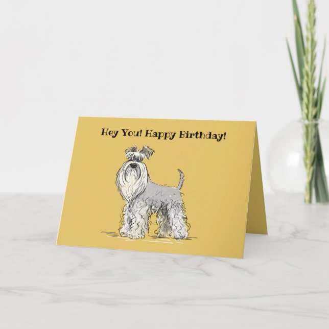 Schnauzer Birthday Card Karte (Vorderseite)