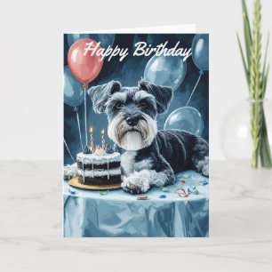 Schnauzer Birthday Karte