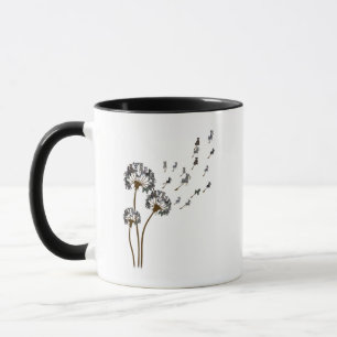 Schnauzer Blume Fly Dandelion Schnauzer Funny Dog Tasse