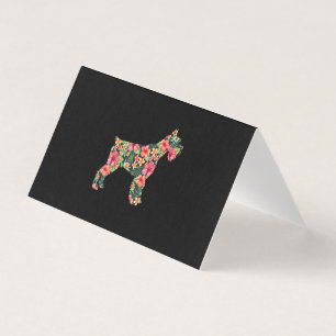 Schnauzer Blume Funny Dog Silhouette Blumengeschen