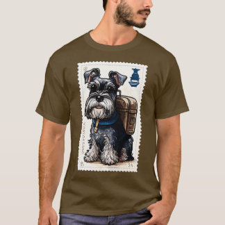Schnauzer Briefmarke 2 Briefmarke T-Shirt