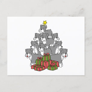 Schnauzer Christmas Tree Postkarte