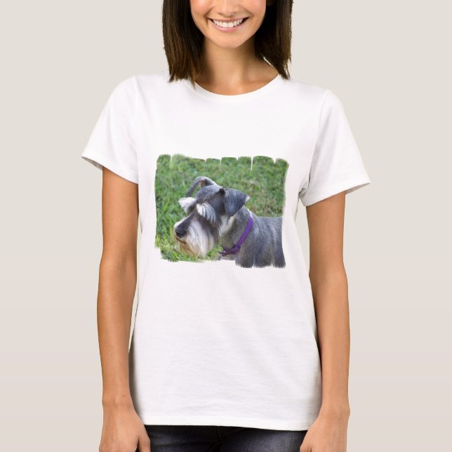 Schnauzer-Damen-T - Shirt (Vorderseite)