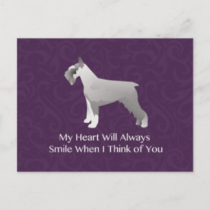 Schnauzer Denken Sie an Ihr Design Postkarte