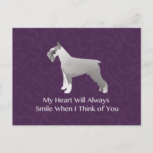 Schnauzer Denken Sie an Ihr Design Postkarte (Vorderseite)
