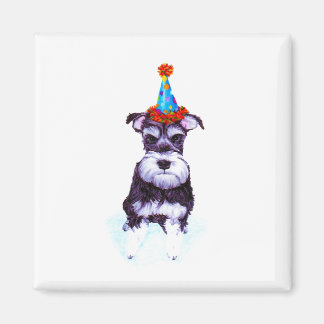 Schnauzer Dog Birthday Magnet