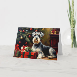 Schnauzer Dog Christmas Karte
