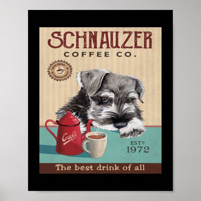 Schnauzer Dog Coffee Company Poster (Vorne)