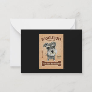 Schnauzer Dog Cookie Mitteilungskarte