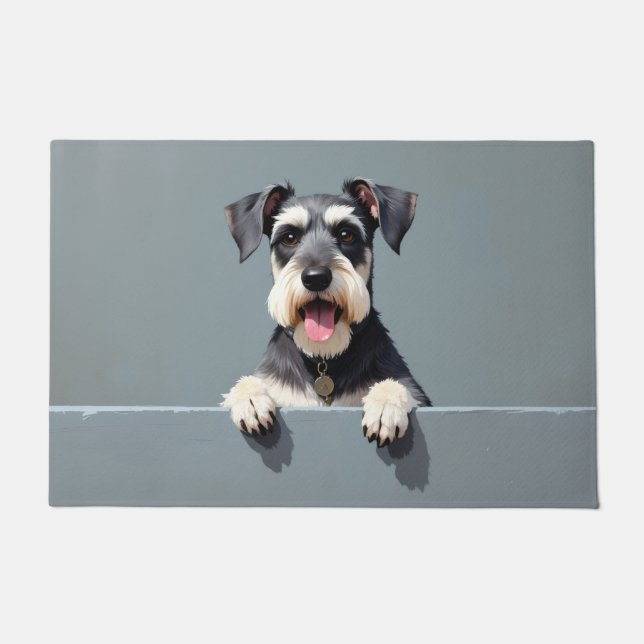 Schnauzer Dog Doormat Art Fußmatte (Vorderseite)
